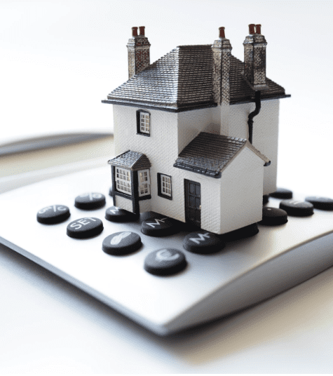 Mortgaged home on calculator