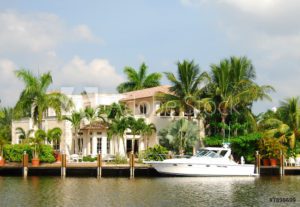Florida home with boat
